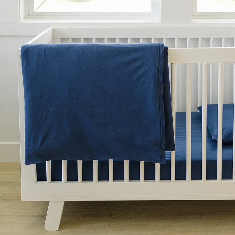 Ecolino&reg; Duvet Cover, 100% Organic Cotton, Crib or Toddler, Navy Blue