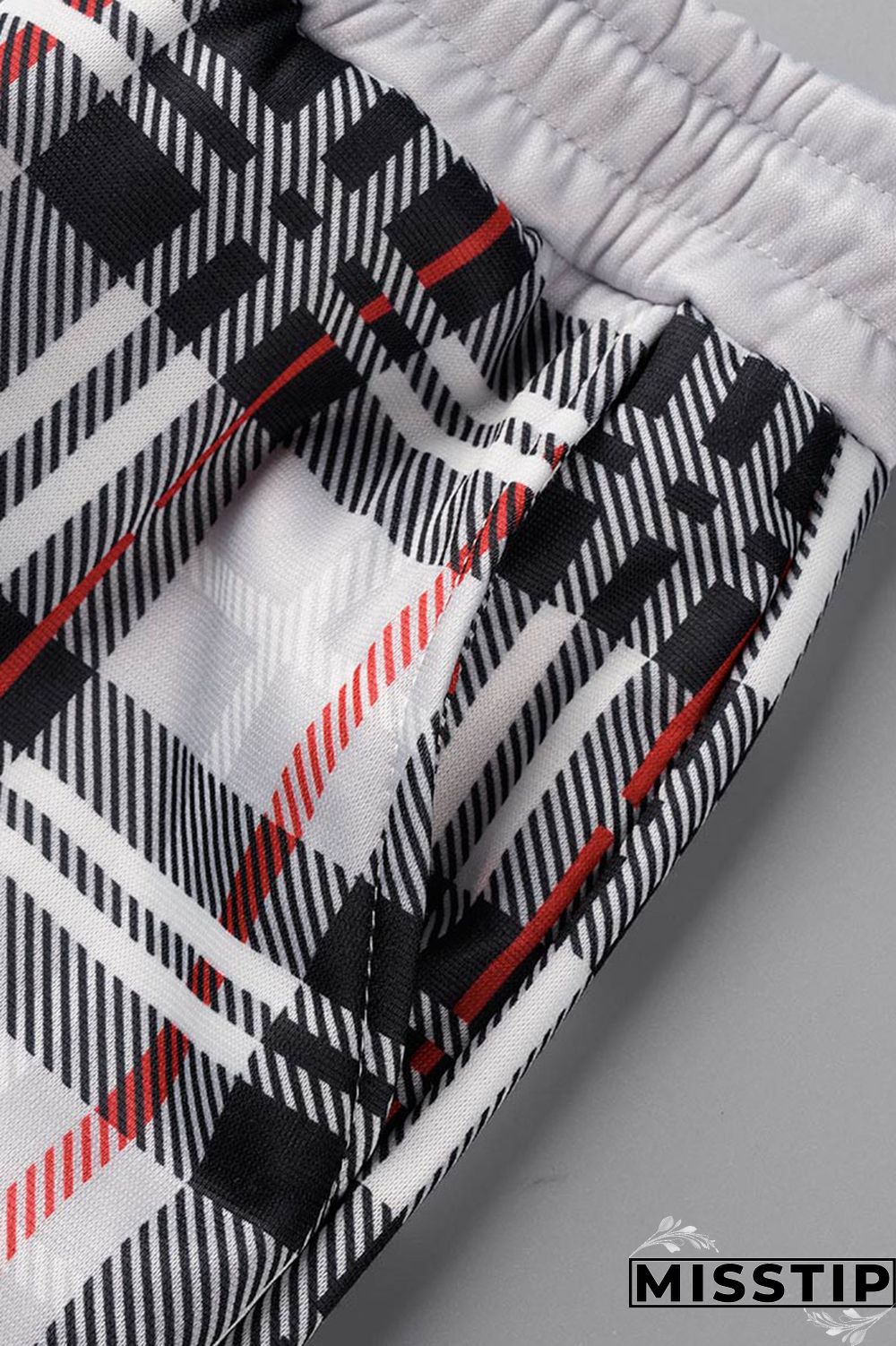 Pink Casual Plaid Print Patchwork Hooded Collar Long Sleeve Two Pieces