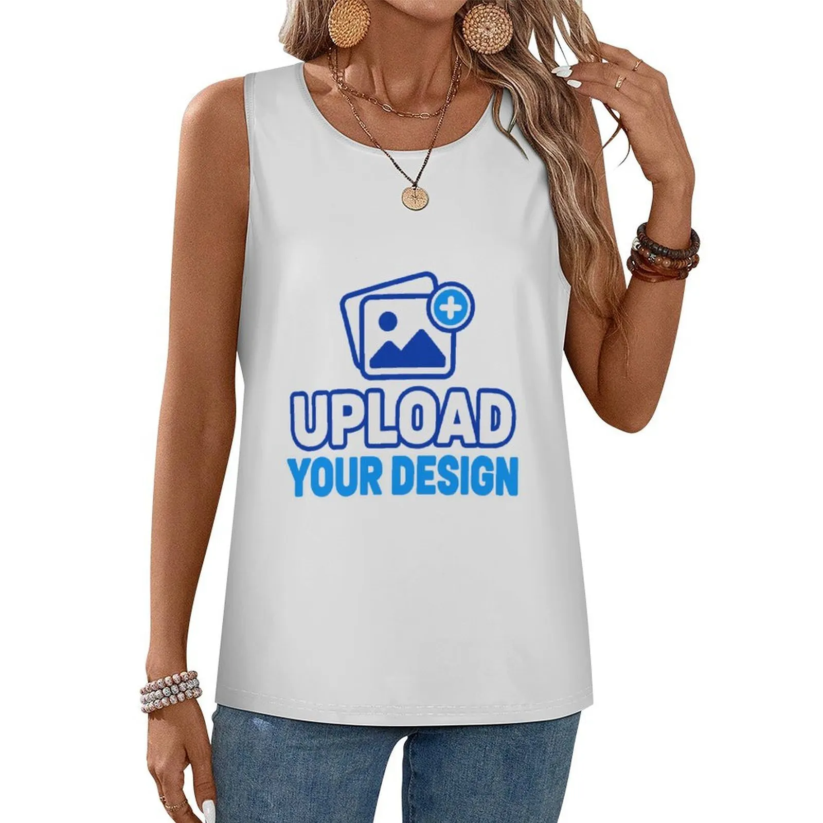 Women's Sports Tank Top custom full-print product view 8