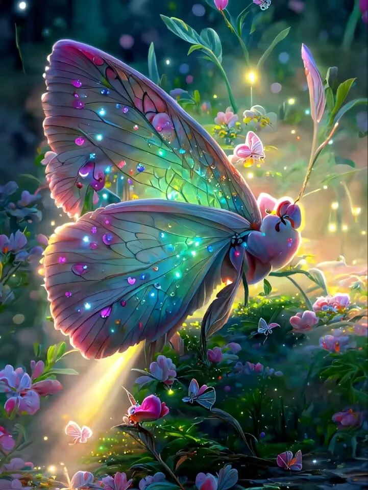 Diamond Painting - Full Round/Square Drill - Butterfly (30*40 - 50*60cm)