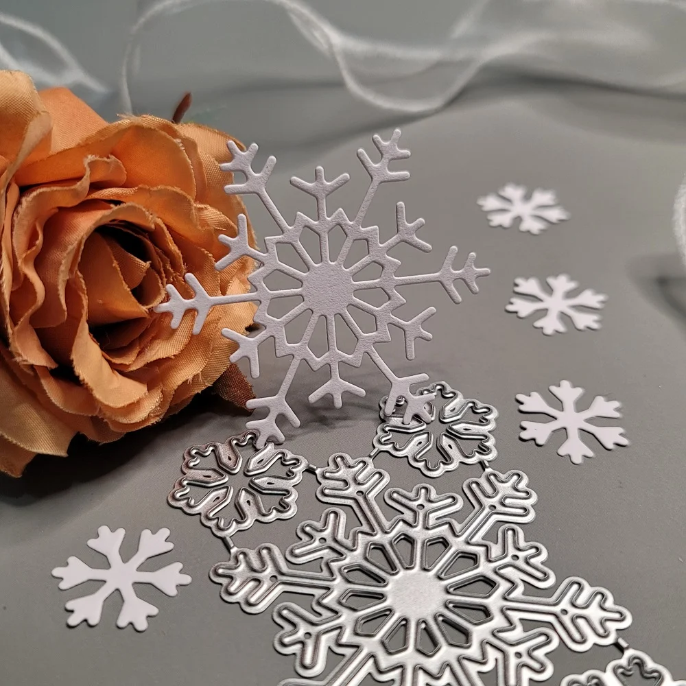 Sdrawing Metal Cutting Dies Scrapbook Embossing Snowflake Die Cuts Album DIY Craft Cutting Die 2023 New Snowflakes Dies