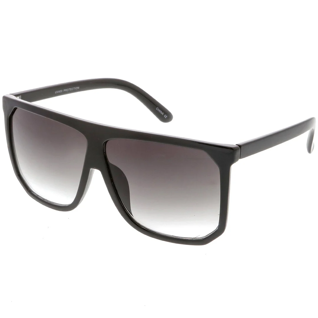 Oversize Two Toned Flat Top glasses With Square Lens 62mm