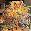 Creative Macaron Color Twisted Flower Stick Table Lamp Ornaments Handmade Diy