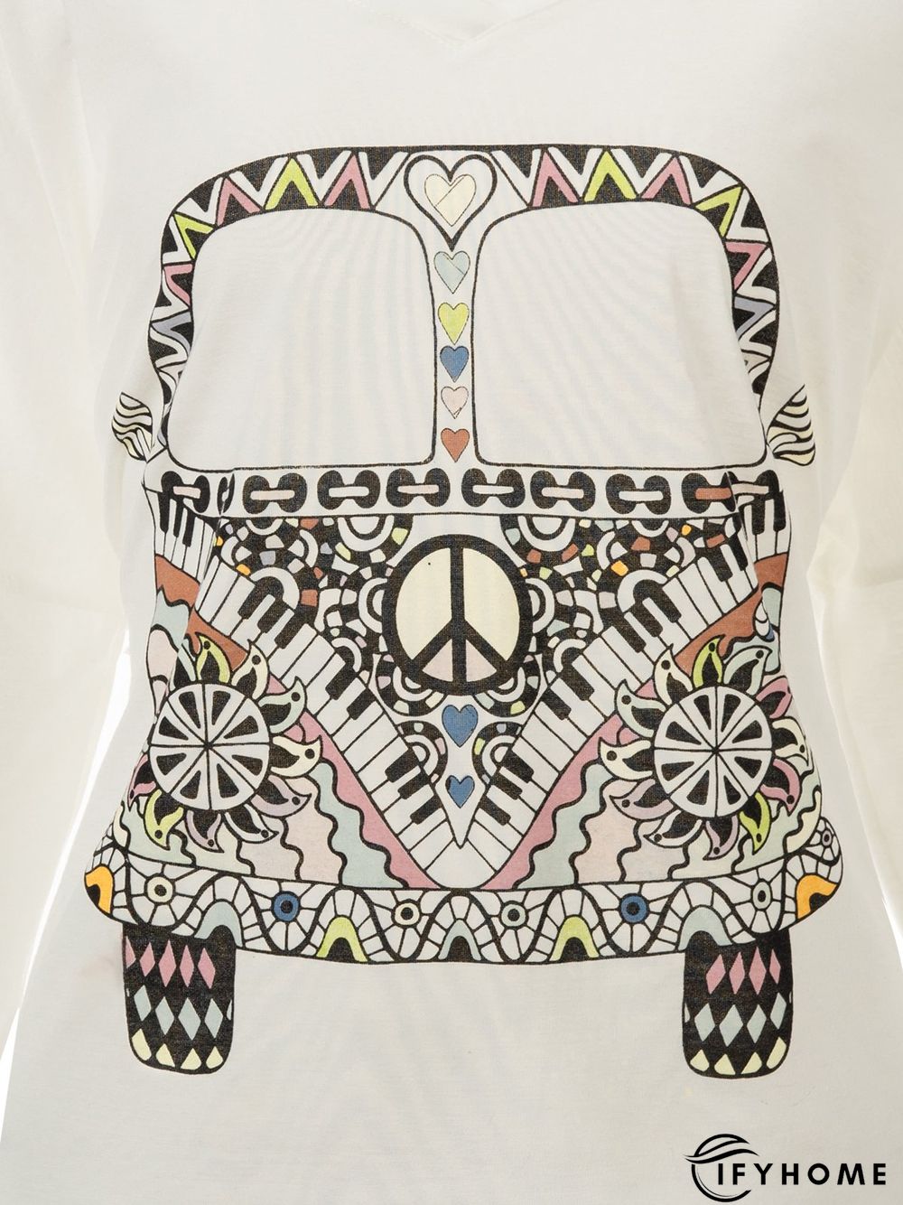 Casual Printed Long Sleeve Tee shirt Top | IFYHOME