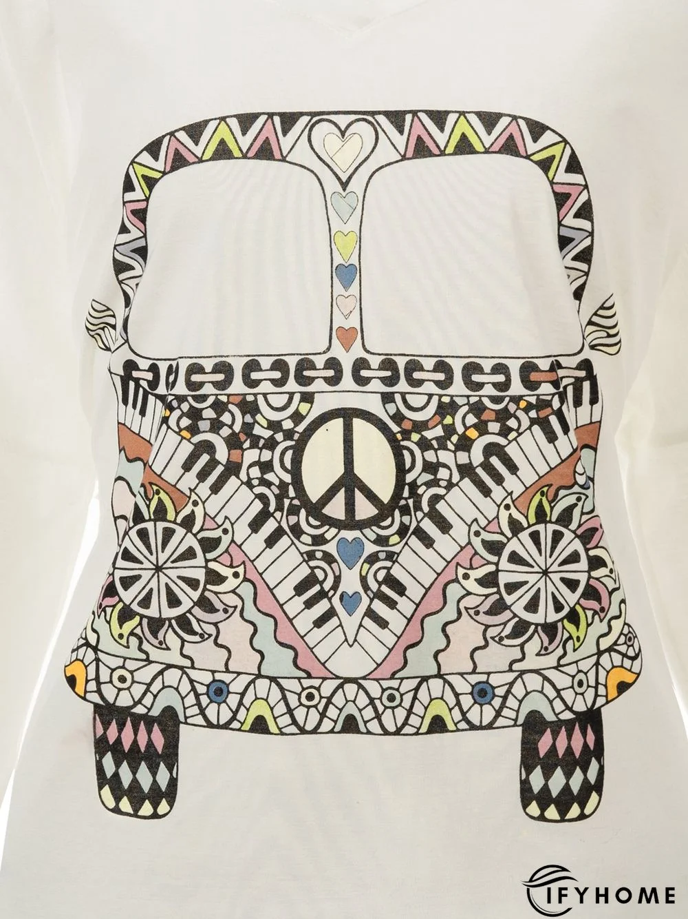Casual Printed Long Sleeve Tee shirt Top | IFYHOME