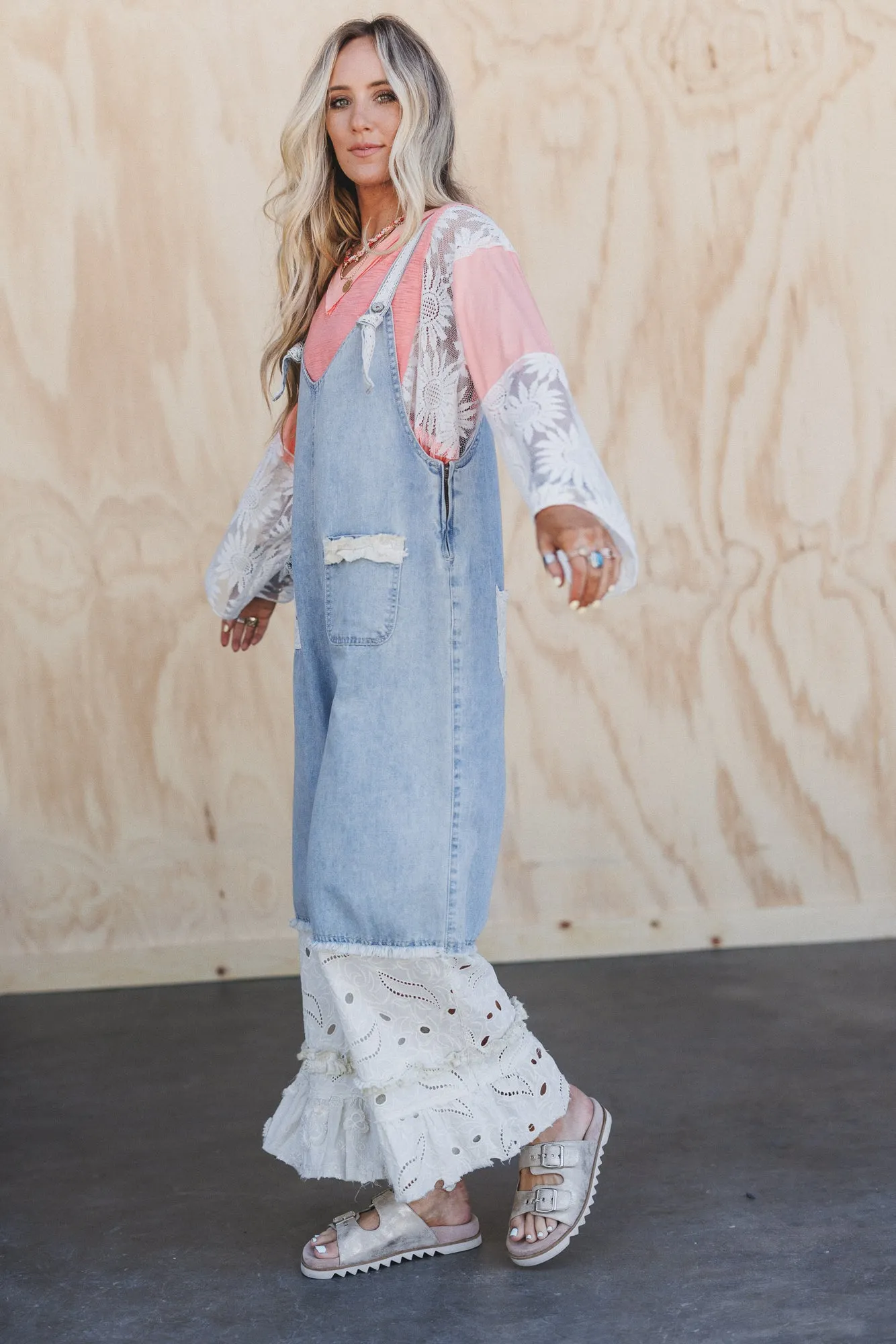 Hometown Love Overalls - Denim