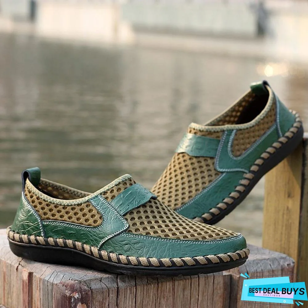 Men Oversize Mesh Flats Casual Teaching Soft Comfortable Loafers Shoes