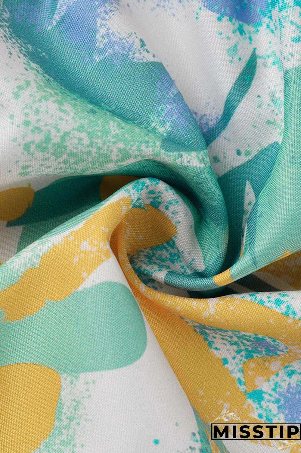 Blue Fashion Casual Plus Size Print Patchwork O Neck Short Sleeve Dress