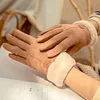 Gioiacombo&trade; Guanti caldi in velluto da donna scamosciati