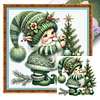 Christmas Tree Gnome-11CT Stamped Cross Stitch 40*40cm/15.75*15.75in tapestrymarket