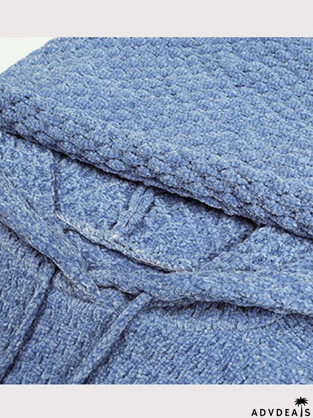 Women Long Sleeve Hooded Lace-up Sweaters