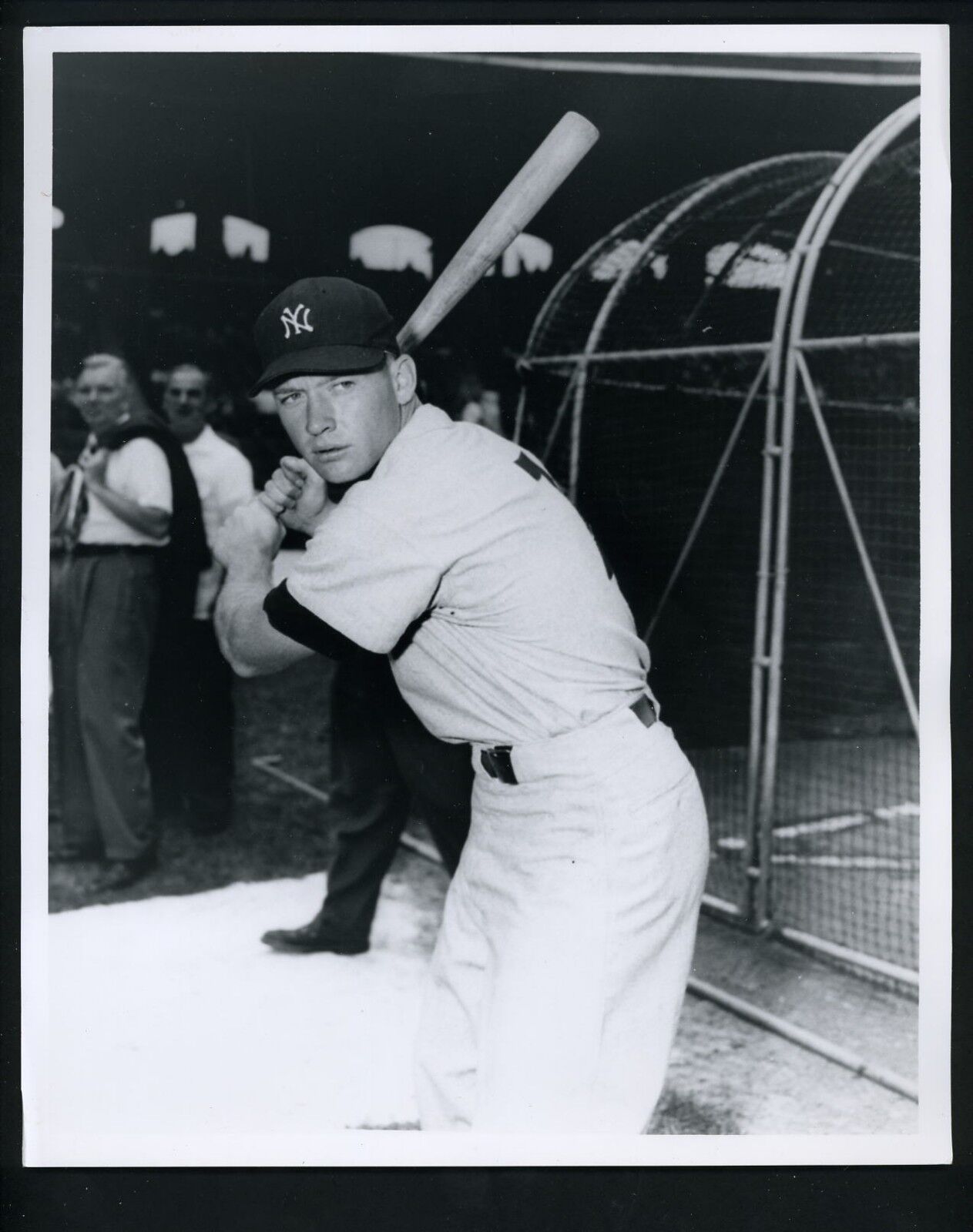 Mickey Mantle Press Photo Poster painting Donald Wingfield Sporting News batting pose Yankees