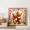 Diamond Painting-DIY Full Round Drill Rose Heart Bear