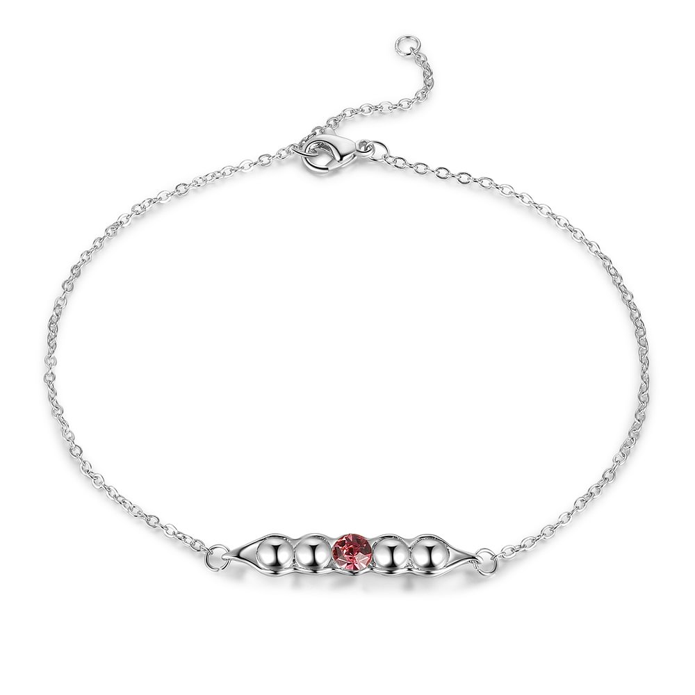 Personalisierten Silber, Gold und Rosegold Armband mit 1 Geburtssteinenen b1 Kettenmachen