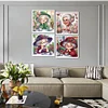 (US Local)4Pack Old Lady-Crystal Rhinestone Diamond Painting(30x30cm)