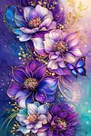 Luxury AB Velvet Diamond Painting Kit - Flowers