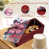 DIY Diamond Art Wooden Storage Box with Lid for Jewelry & Crafts Organization Kit