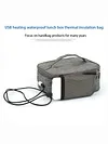 USB Heating Lunch Box Bag Electric Food Heater Large Capacity for Camping Picnic