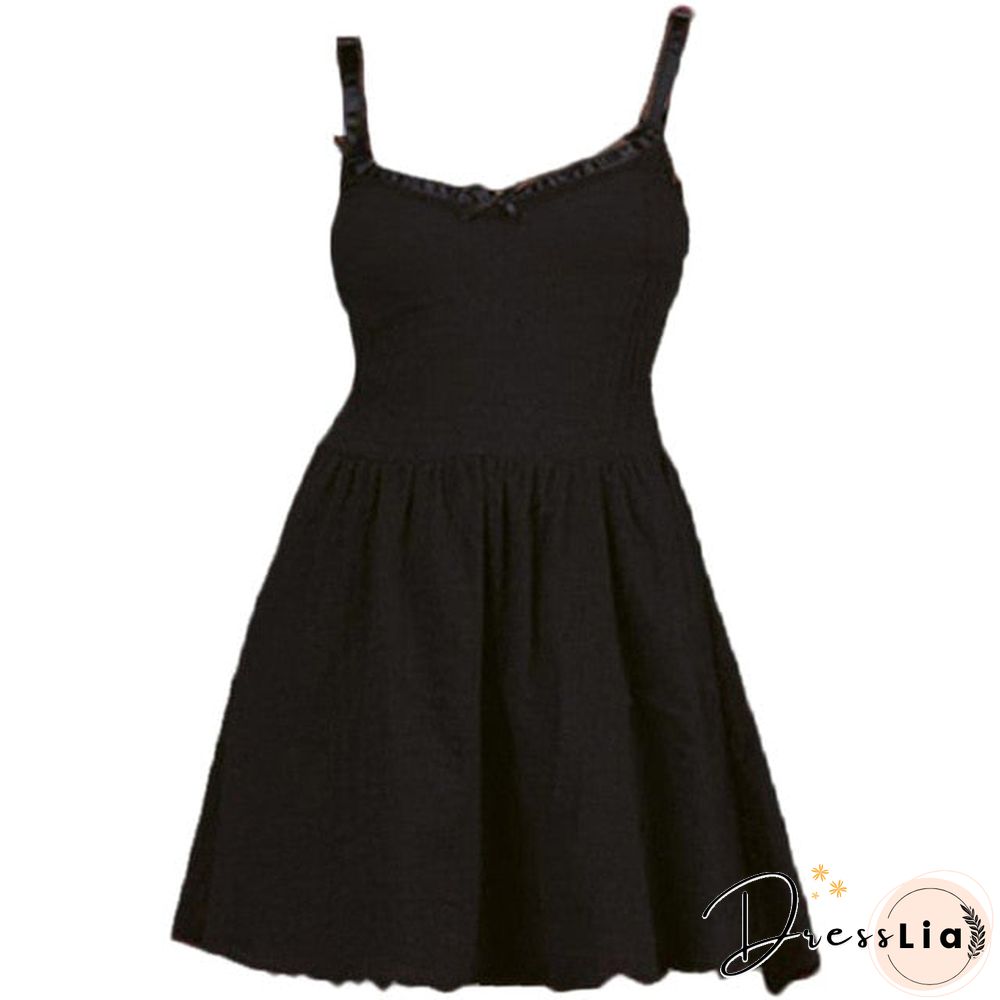 Girl Aesthetics Straped Summer Dresses Y2K Fashion Sleeveless A-line Ruched Mini Dress V-neck Vintage White Dress