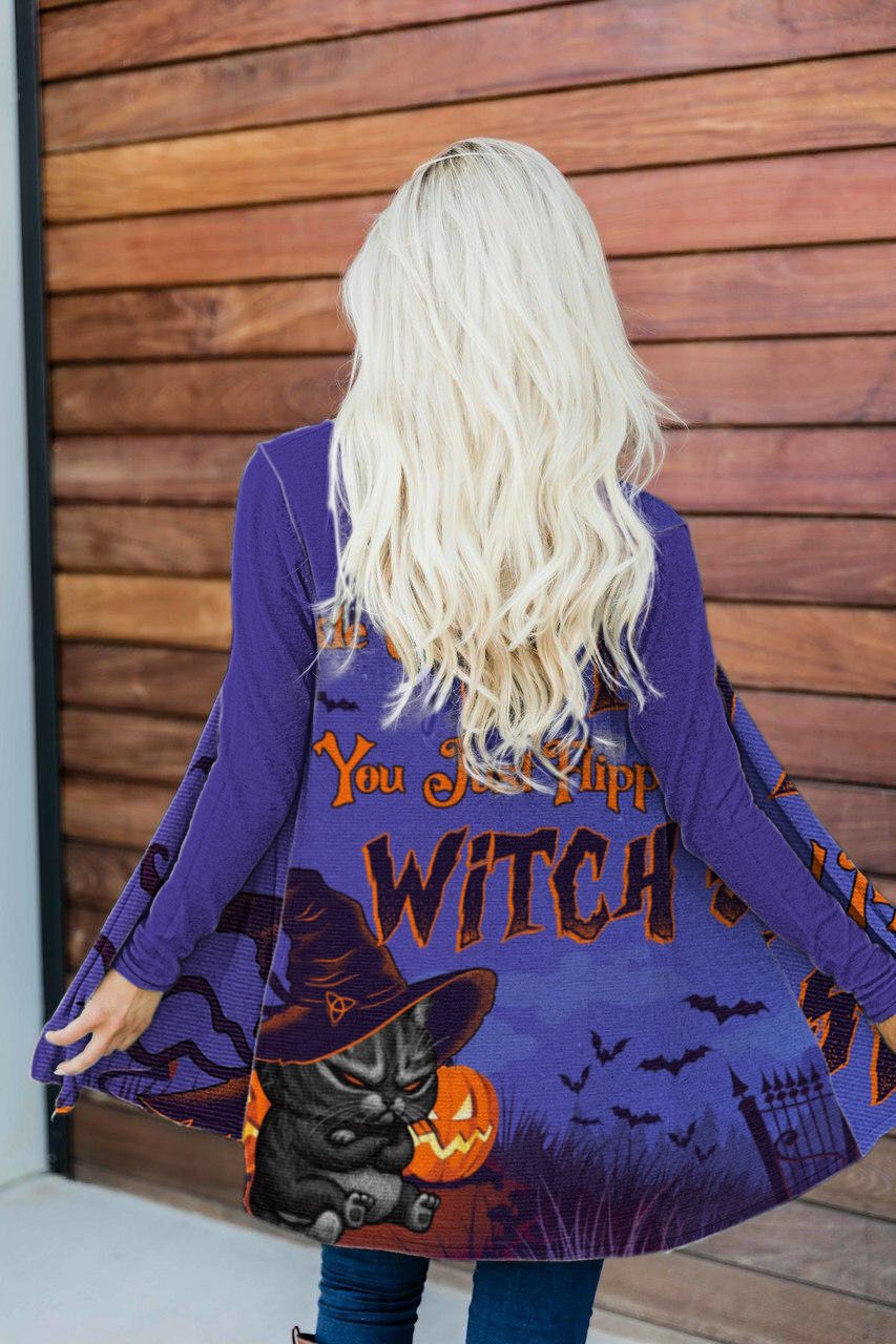 Fashion Print Long-Sleeve Cardigan