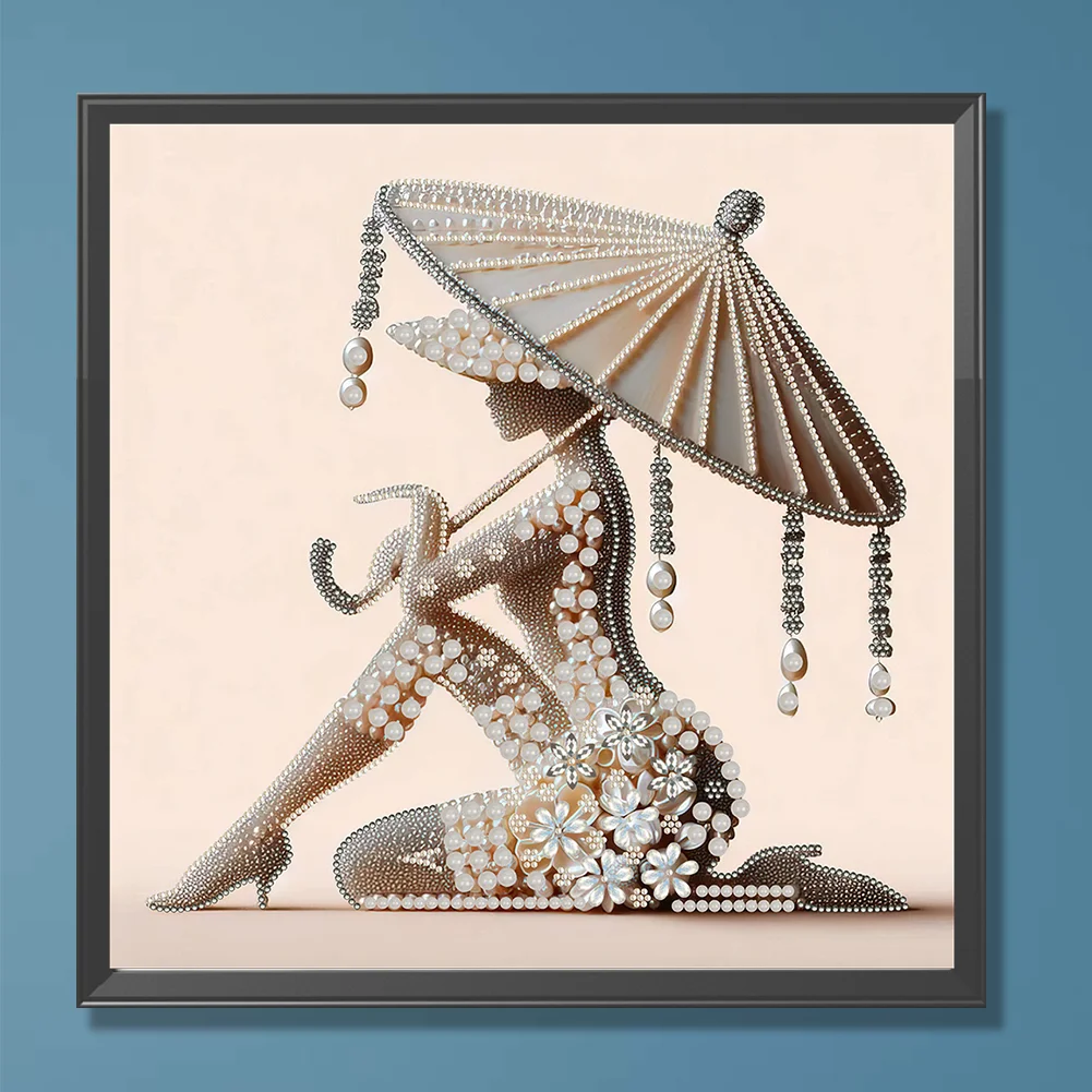 Diamond Painting - Partial Special Shaped Drill - Lady(Canvas|40*40cm)