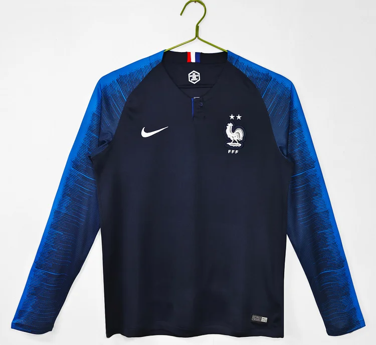 2018 France Home Long Sleeve Fan Edition