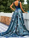 Gorgeous Embellished Embroidered Split-Joint  Evening  Maxi Dress 