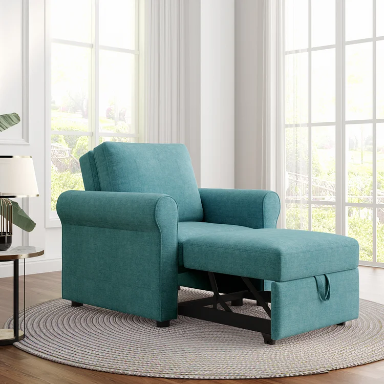 3-in-1 Sofa Bed Chair, Convertible Sleeper Chair Bed,Adjust Backrest Into a Sofa,Lounger Chair,Single Bed,Modern Chair Bed Sleeper for Adults
