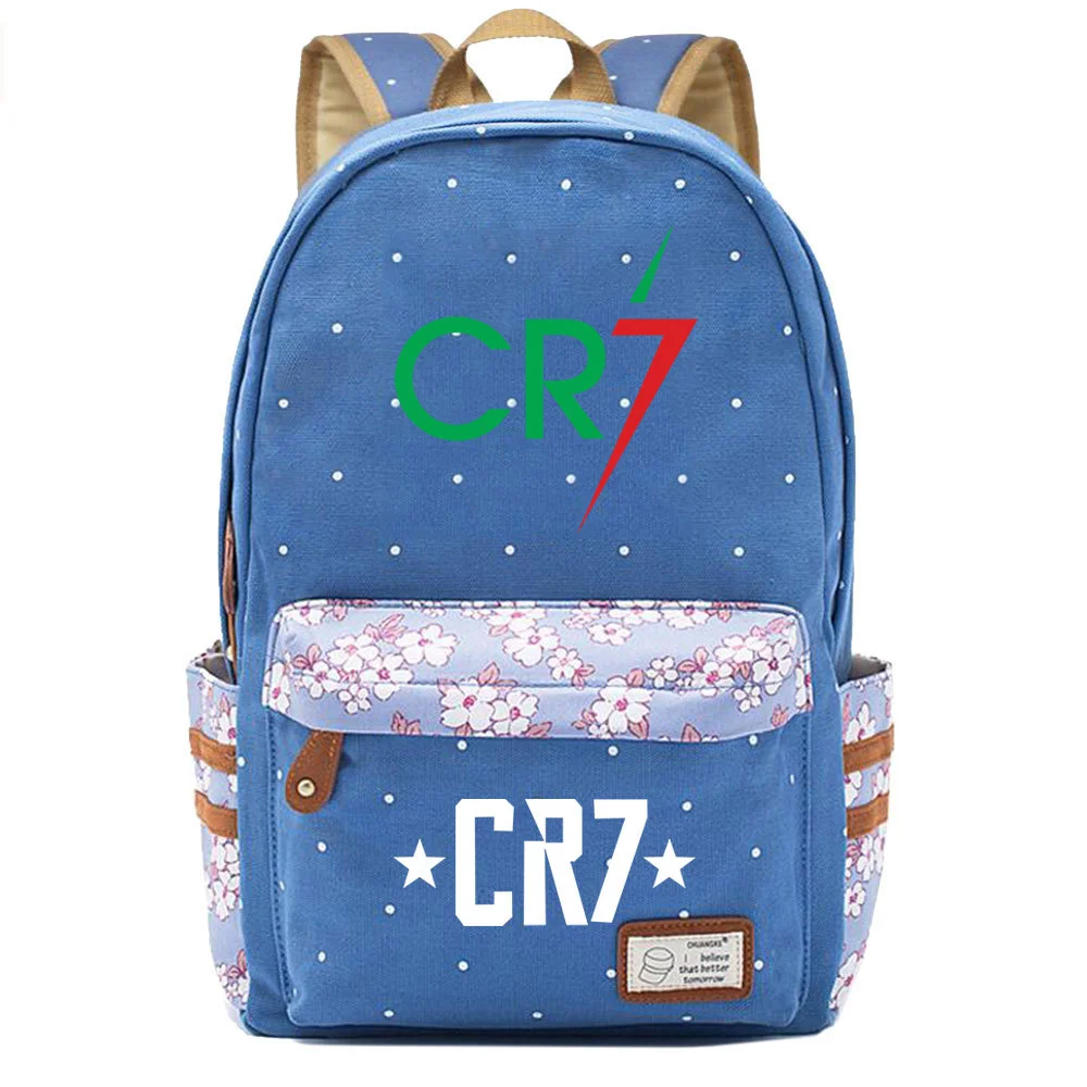 Buzzdaisy Cristiano Ronaldo Backpack - Stylish & Spacious Schoolbag with Double Side Pockets for Leisure Travel