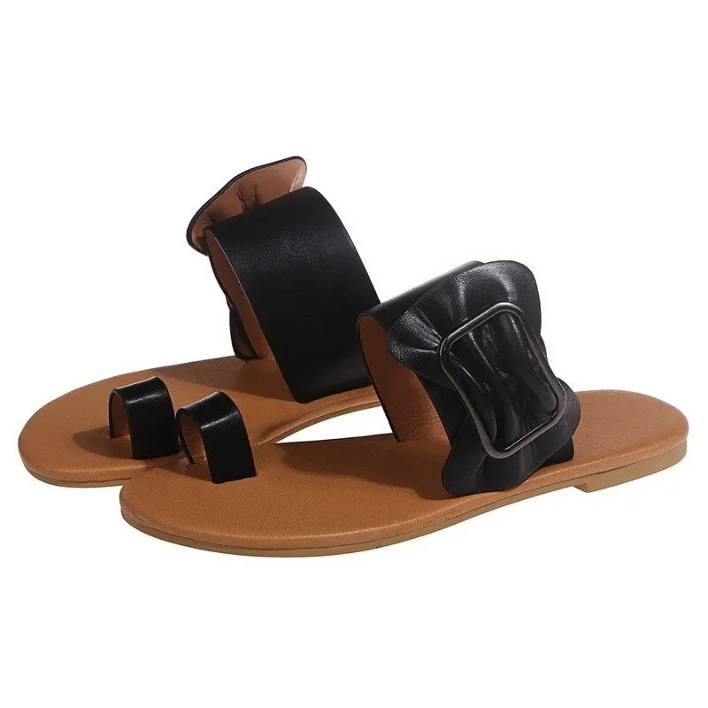 2021Women Slippers Thumb Ring Sandals  Orthopedic Sandals Ladies  Flat Outdoor Slides  Beach  Fashion  Female Shoes Open Toe