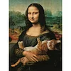 (Big Size)Mona Lisa - 11CT Stamped Cross Stitch - 45*60cm - Cat