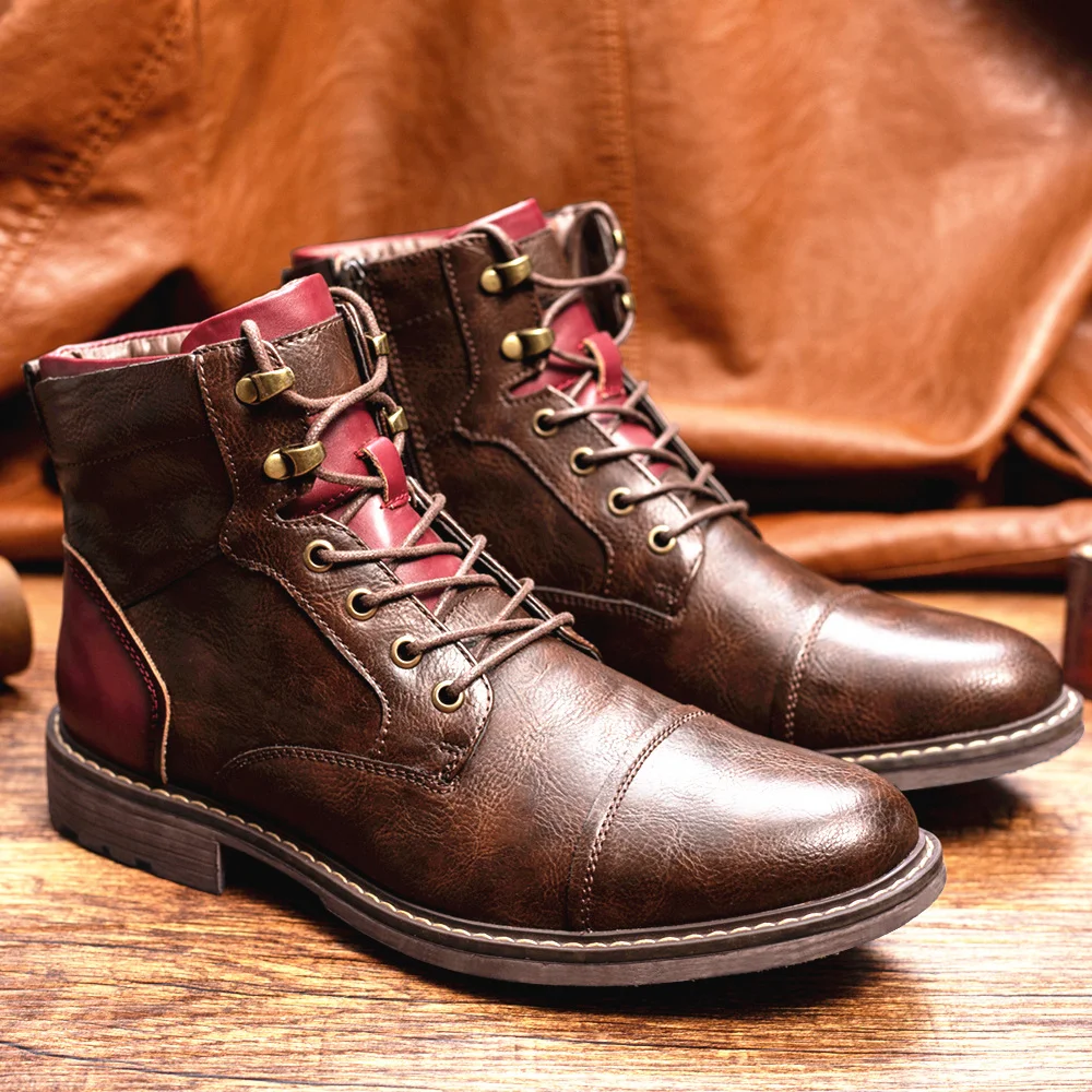Men's Vintage Splicing Handmade Martin Boots