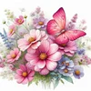 Petit Flower-Partial 11CT Stamped Cross Stitch Bead Embroidery 36*36cm/14.17*14.17in tapestrymarket