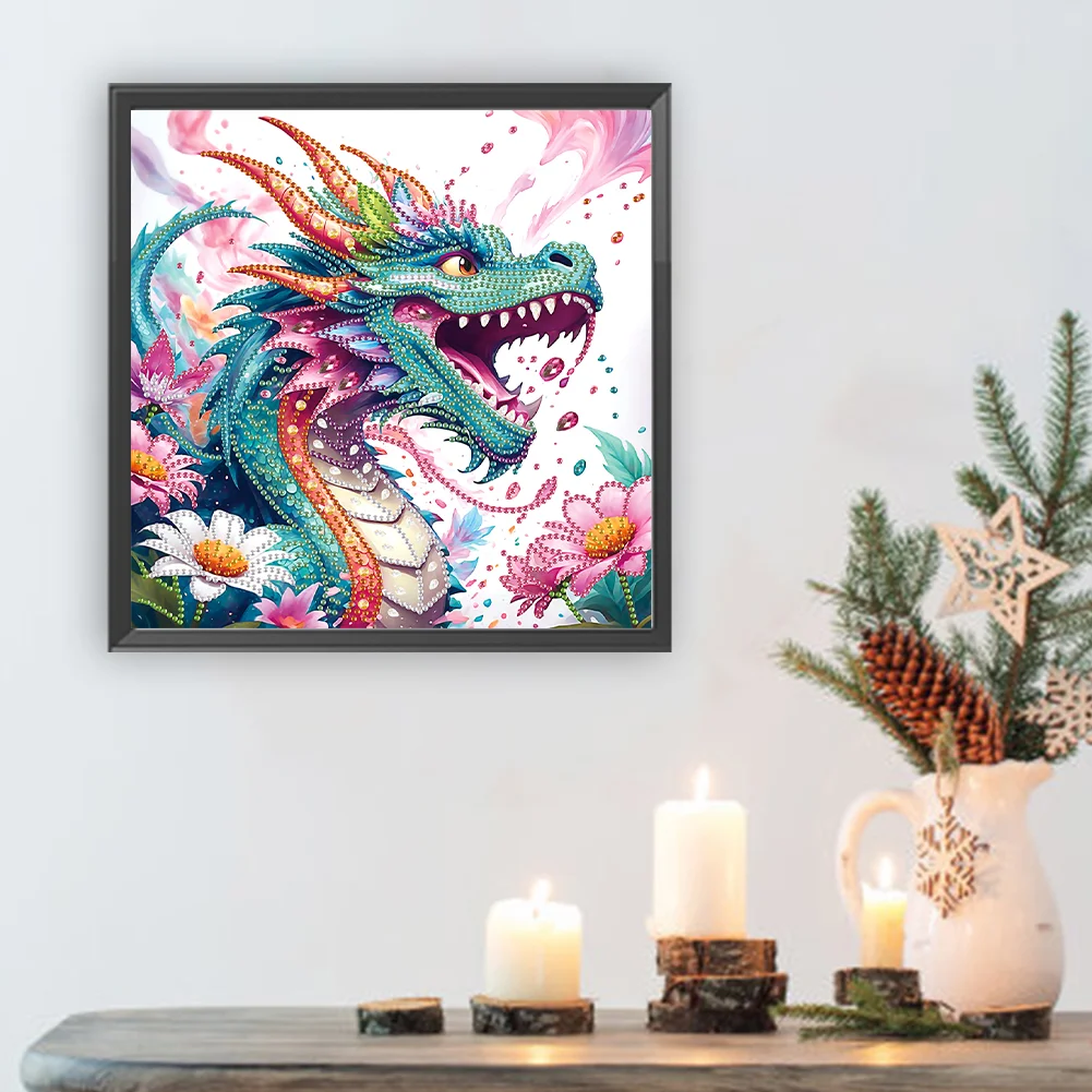 Diamond Painting - Partial Special Shaped Drill - Dragon(Canvas|30*30cm)