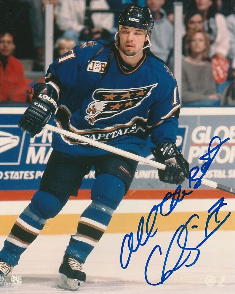 *RARE* CHRIS SIMON SIGNED WASHINGTON CAPITALS 8x10 Photo Poster painting! ENFORCER Autograph