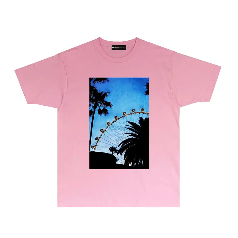 Purple 2023 new fashion T-shirt short sleeves