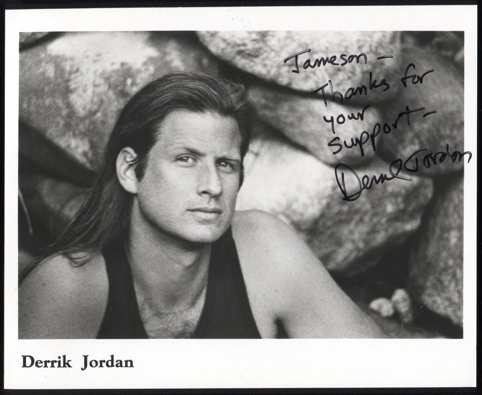 Derrik Jordan Signed 8x10 Photo Poster painting Autographed Photo Poster paintinggraph Vintage Signature