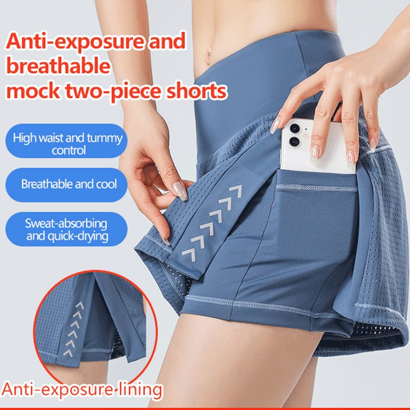 🌈Mock Two-Piece Anti-Exposure Shorts