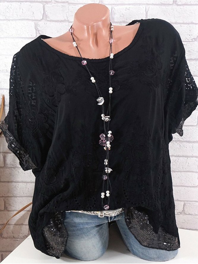 Size S-5XL Floral Batwing Casual Blouses
