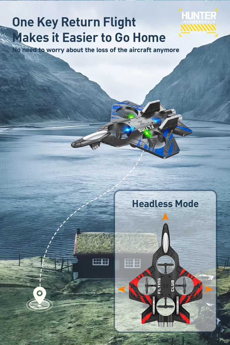 Tegooe Tegooe RC Stunt Glider for Kids - Durable EPP Foam Remote Control Airplane with 24G System