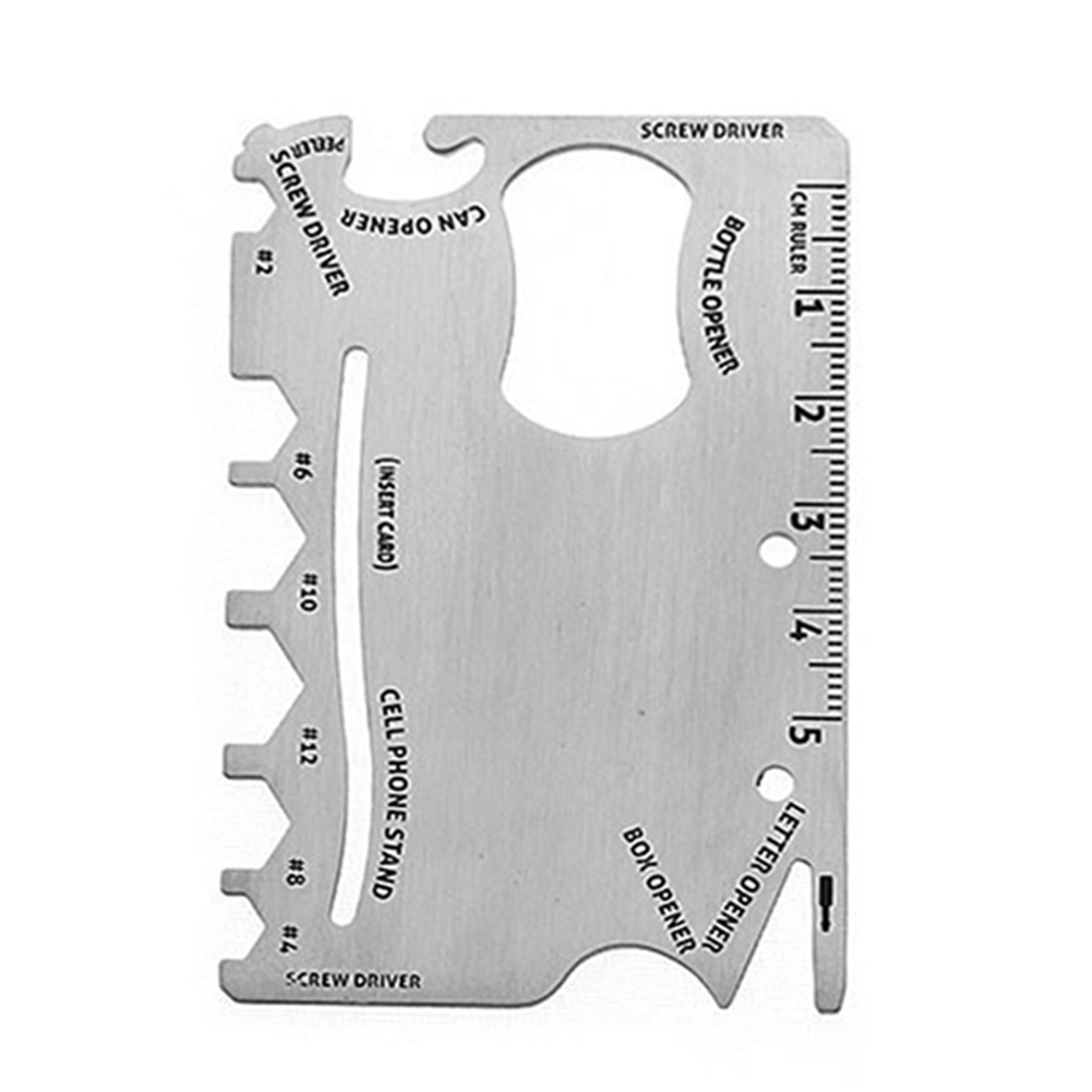 

Pocket Multi Tool Card Bottle Opener Knife Screwdriver Outdoor Gear Gadget, Silver, 501 Original