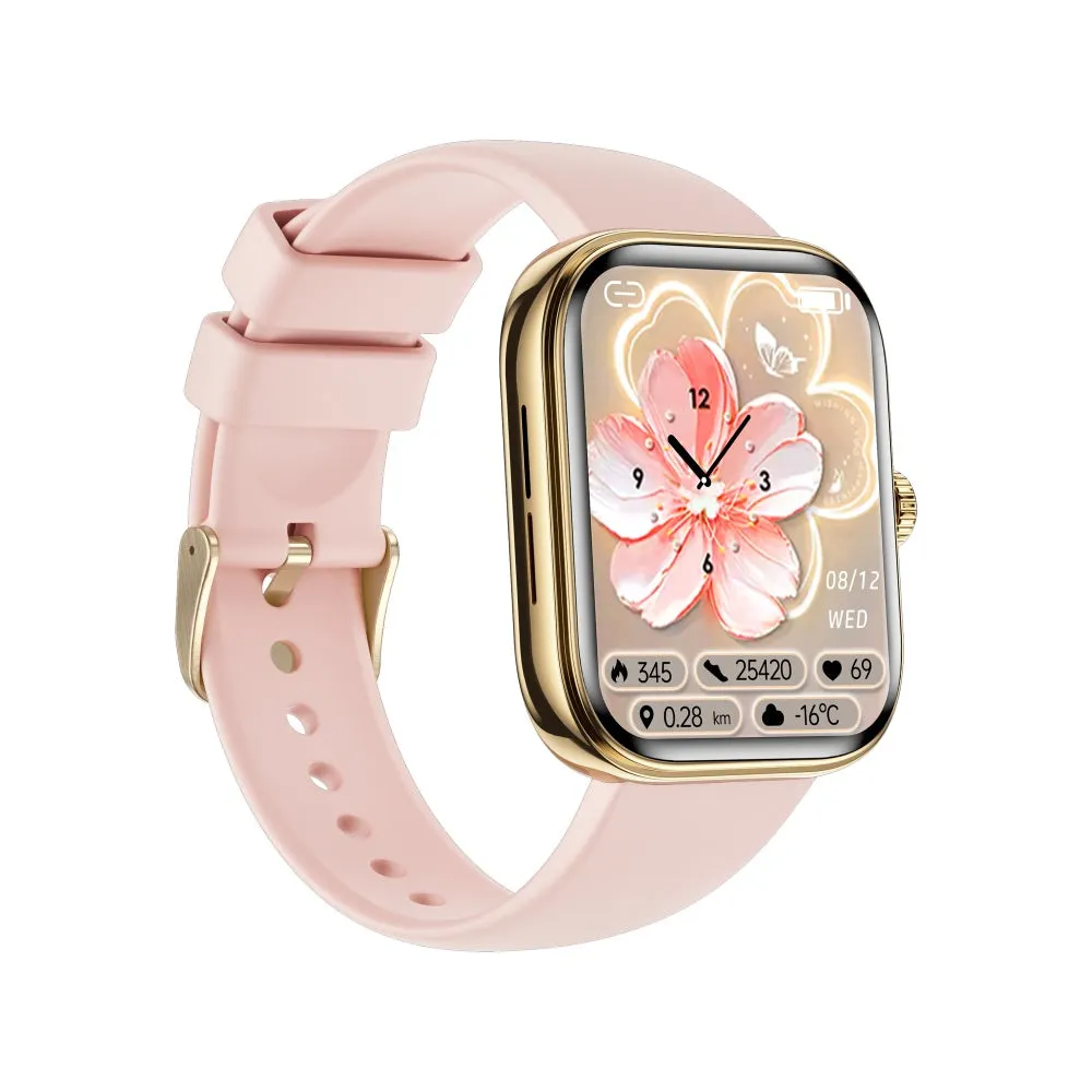 Blood Pressure Blood oxygen Monitoring Bluetooth Talk Play Music Health Waterproof Smartwatch