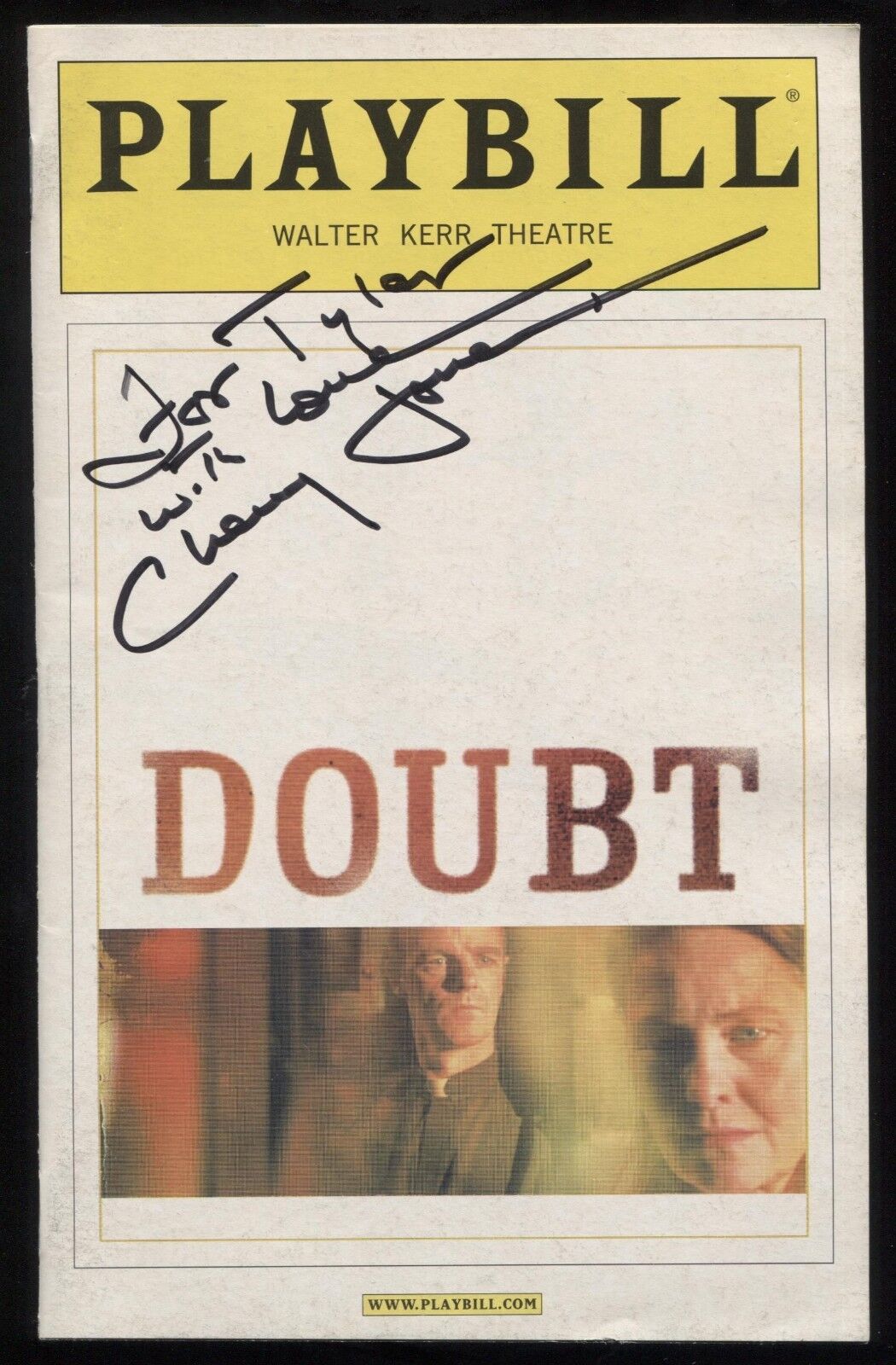 Cherry Jones Signed Broadway Playbill Doubt Vintage Autographed Tyler