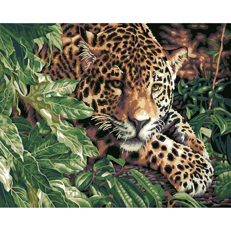 

Leopard on the Hunt – Paint By Numbers - 40*50CM, 501 Original