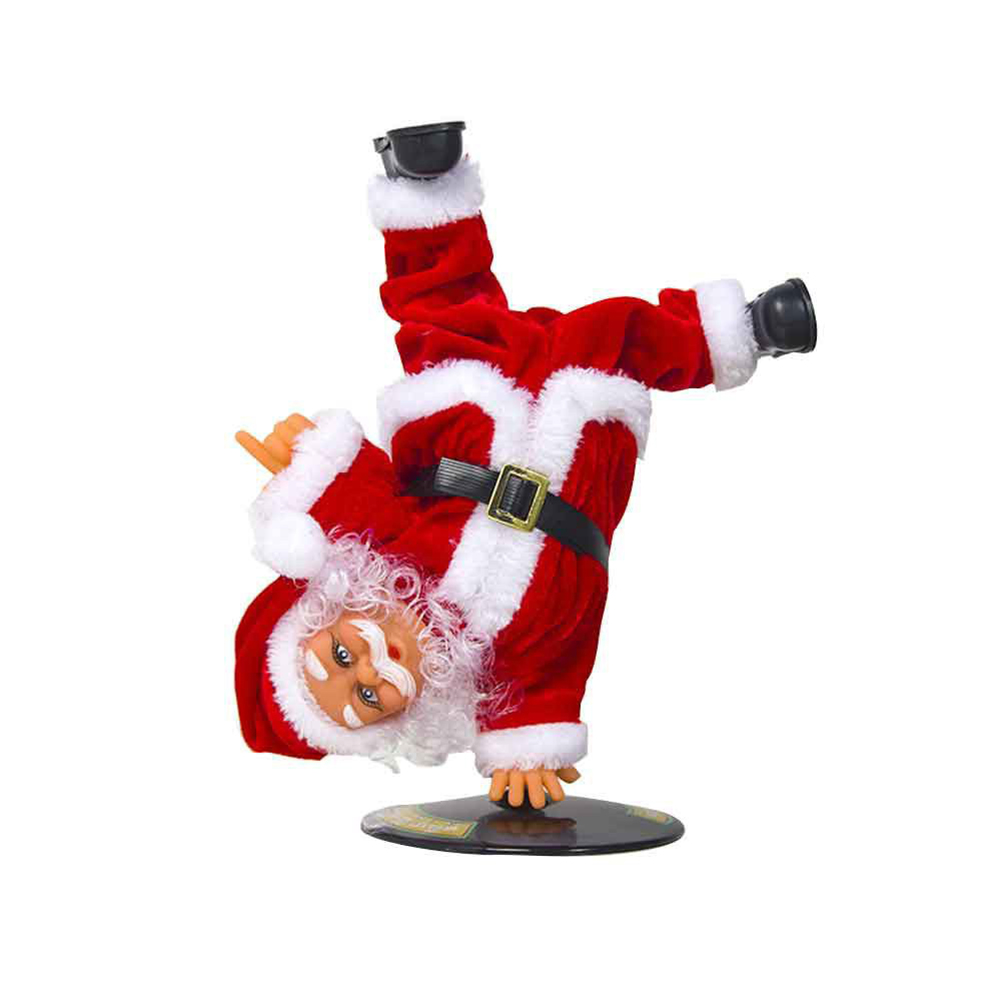 

Christmas Music Rotating Inverted Dancing Santa Claus Doll Home Decoration, 501 Original