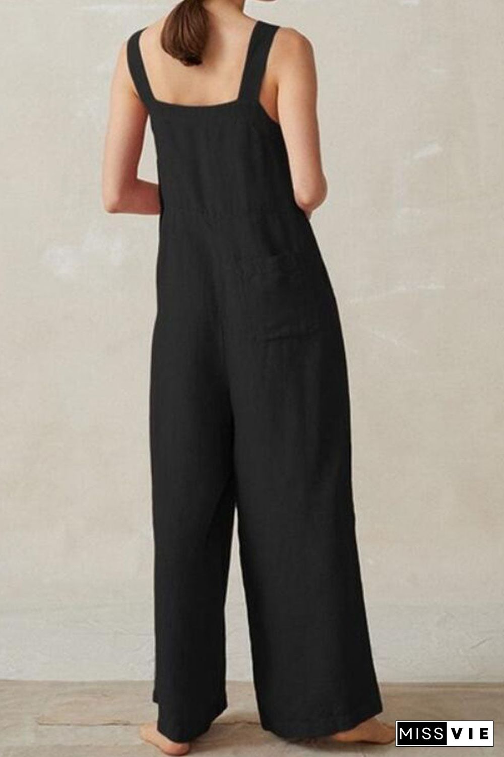 Fashion Street Spaghetti Strap Loose Jumpsuits(3 Colors)