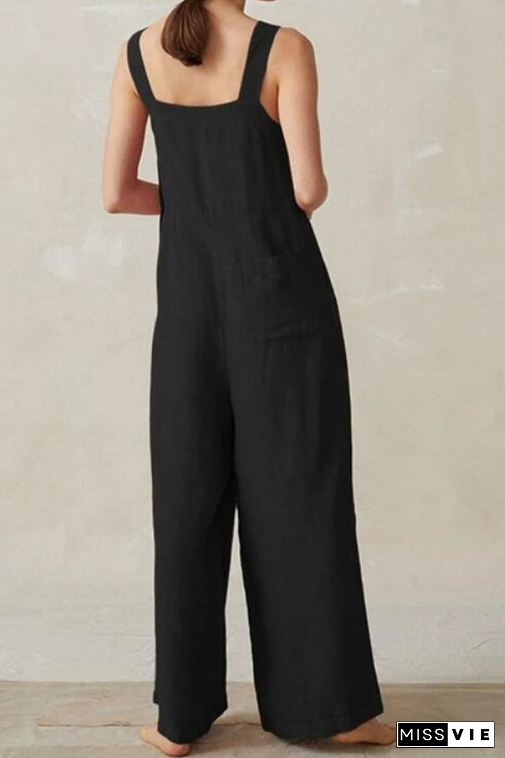 Fashion Street Spaghetti Strap Loose Jumpsuits(3 Colors)