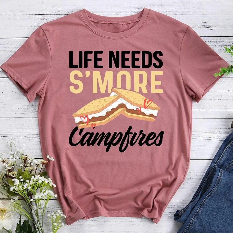 PSL Life Needs S'more Campfires Hiking Tees -010867