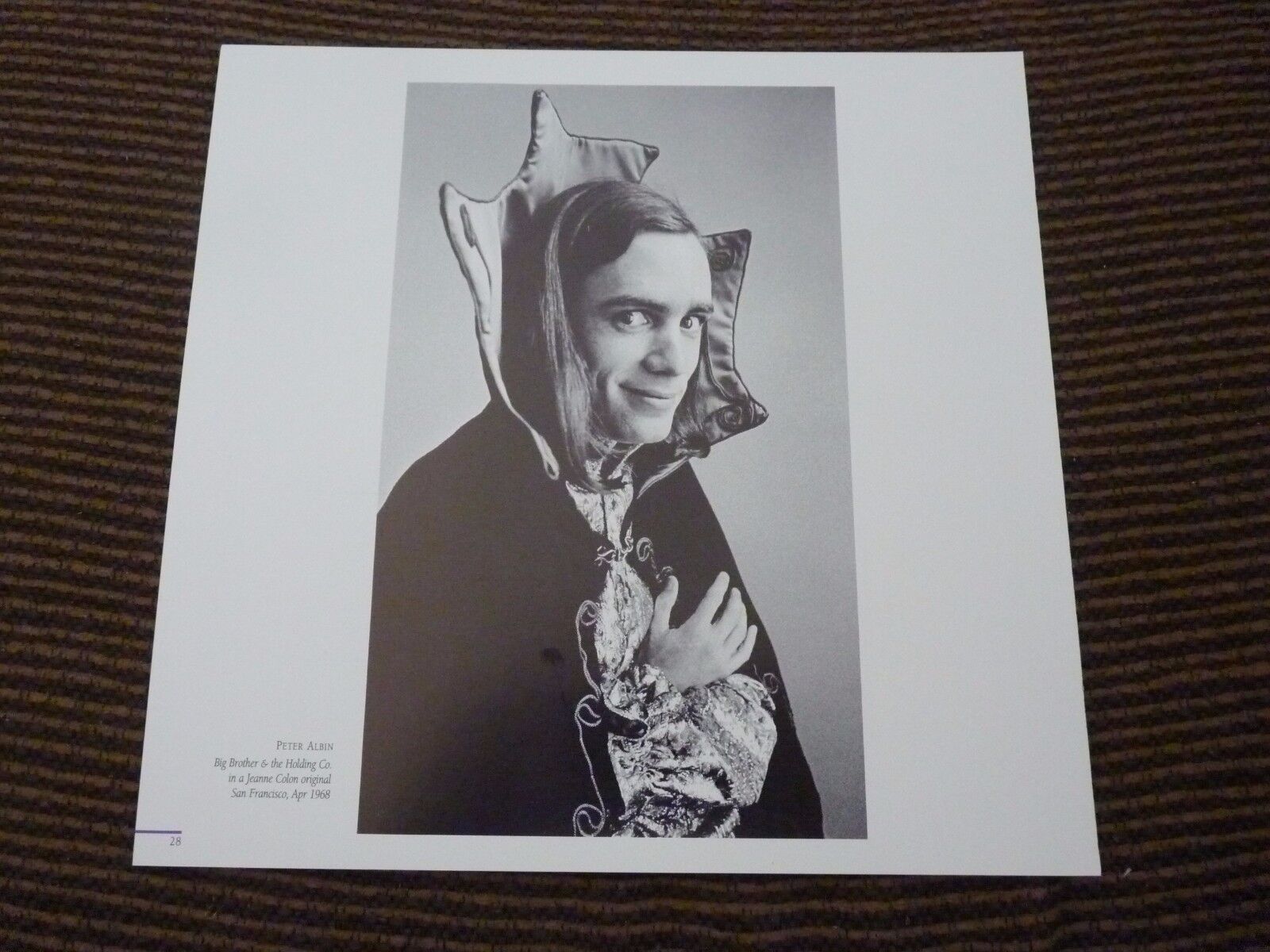 Single Page Peter Albin Big Brother & the Holding Co Coffee Table Book Photo Poster painting