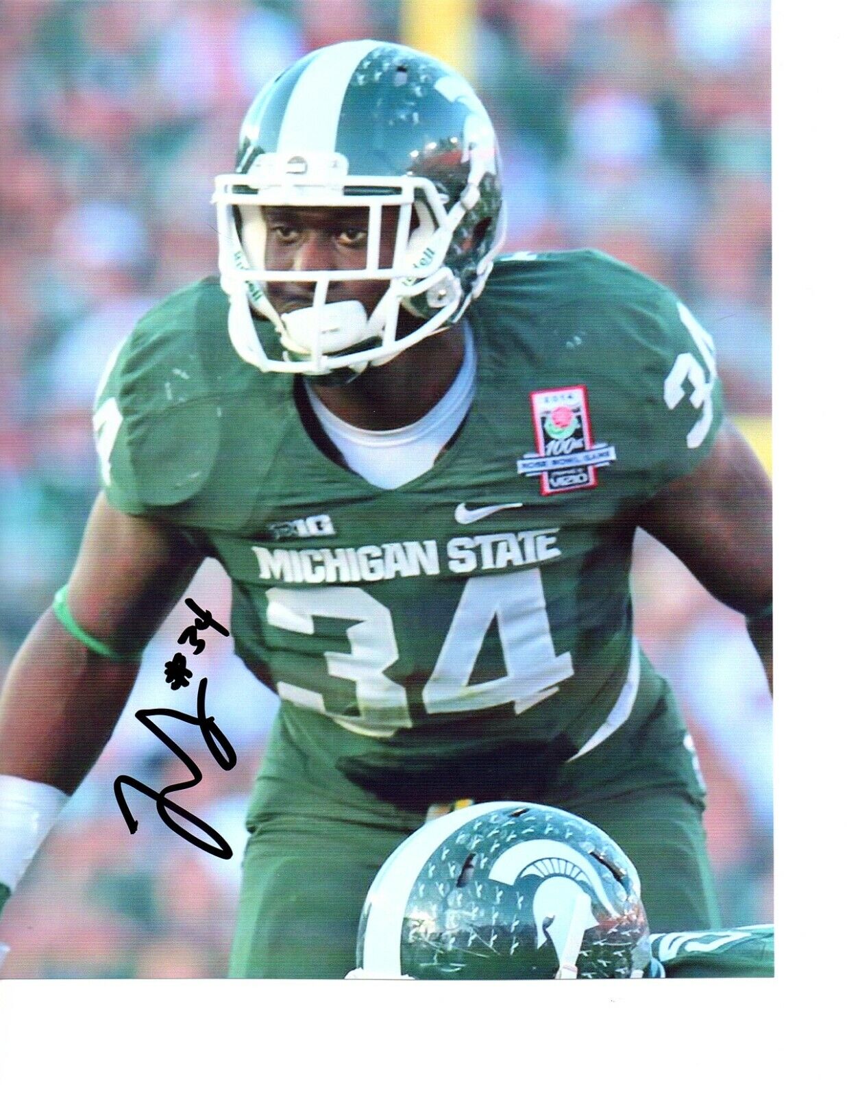 Taiwan Jones signed autograph 8x10 Photo Poster painting Michigan State Spartans football MSU e